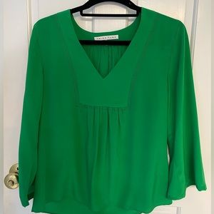 Trina Turk S silk pleated blouse only worn once